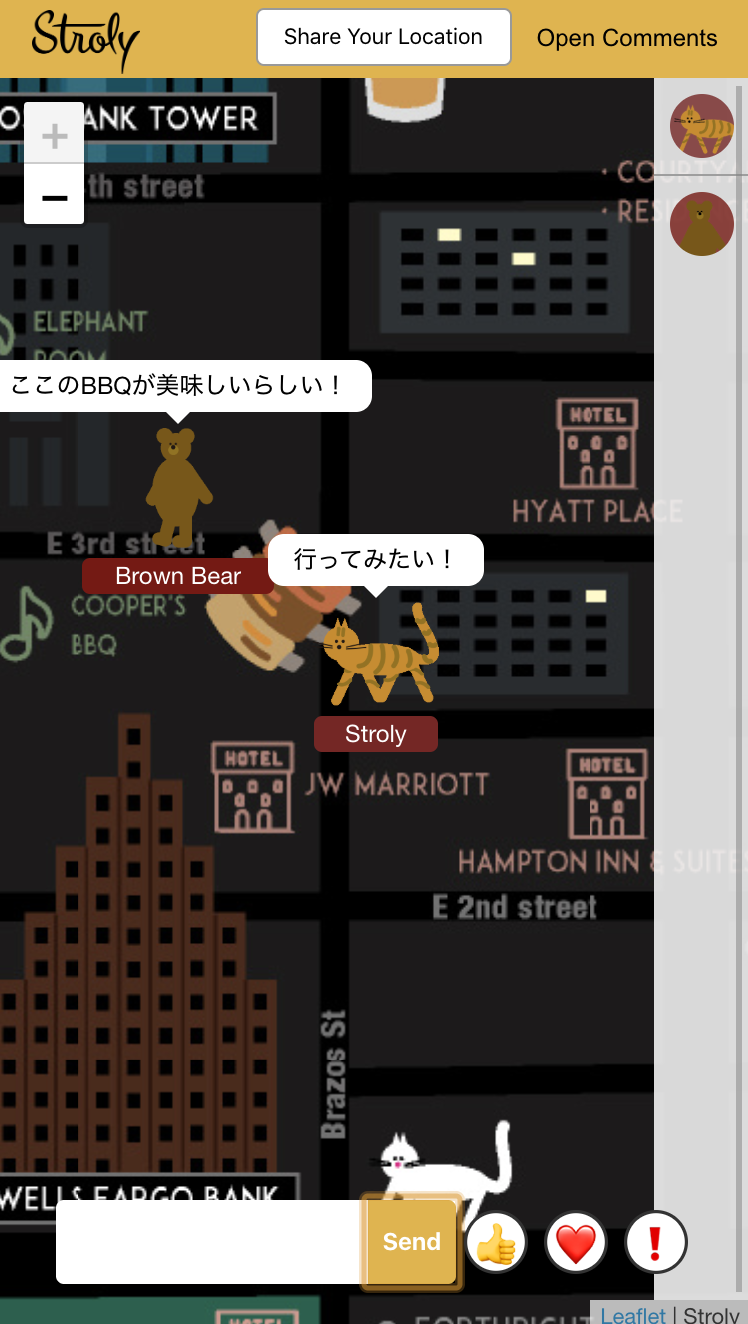 Stroly LAB Virtual Mapの画面
